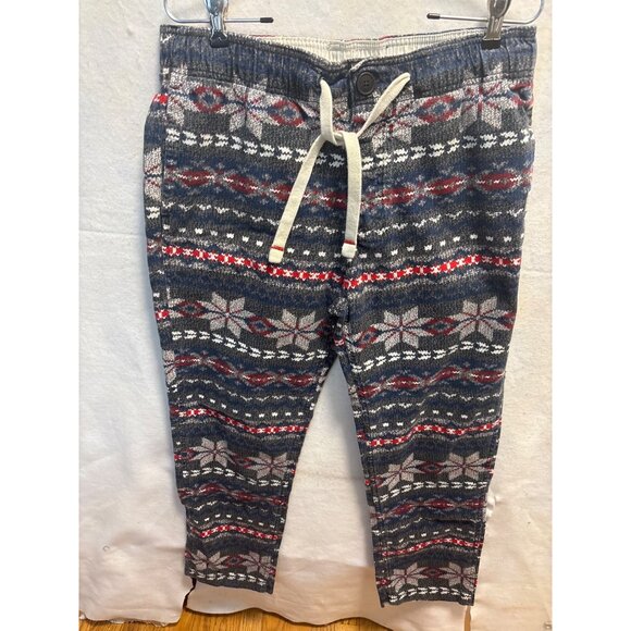 Boys 1892 Fair Isle Jogger Pants With Drawstring Waist & Button Closure M - Picture 1 of 11